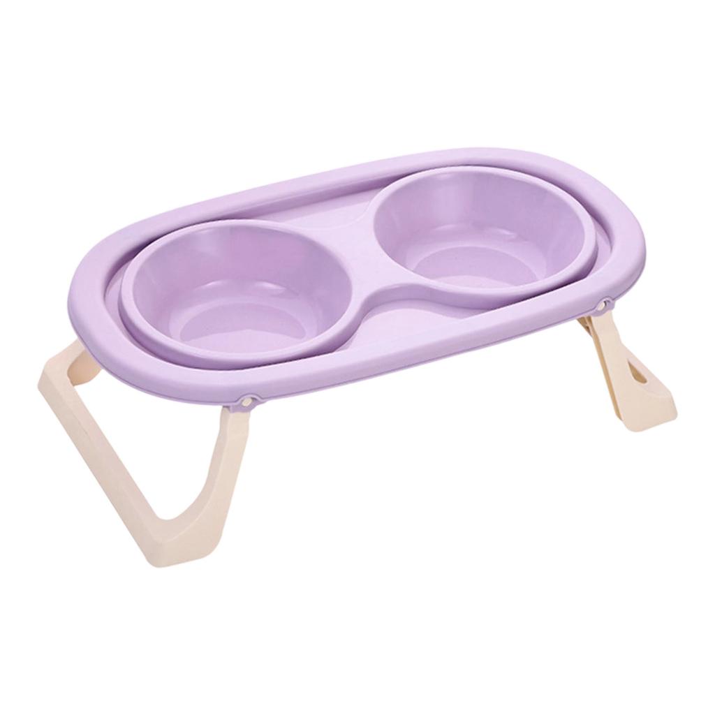 Non Slip Stainless Steel Double Bowl Pet Food Dish With Anti Spill Design For Cats And Dogs Durable Easy Clean