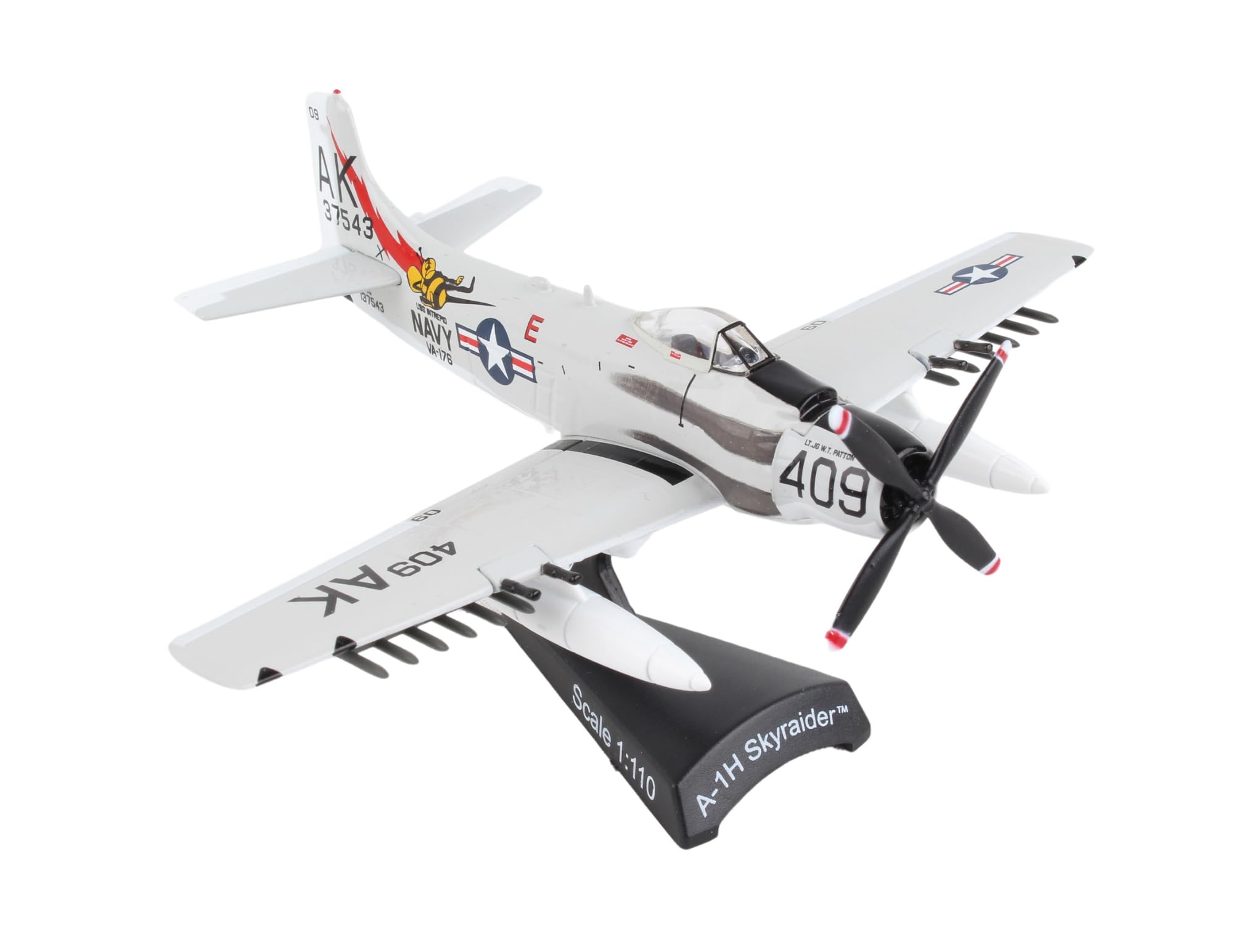 

POSTAGE STAMP Douglas Skyraider US Navy PAPOOSE FLIGHT Finished Model A-1H PS5364-3