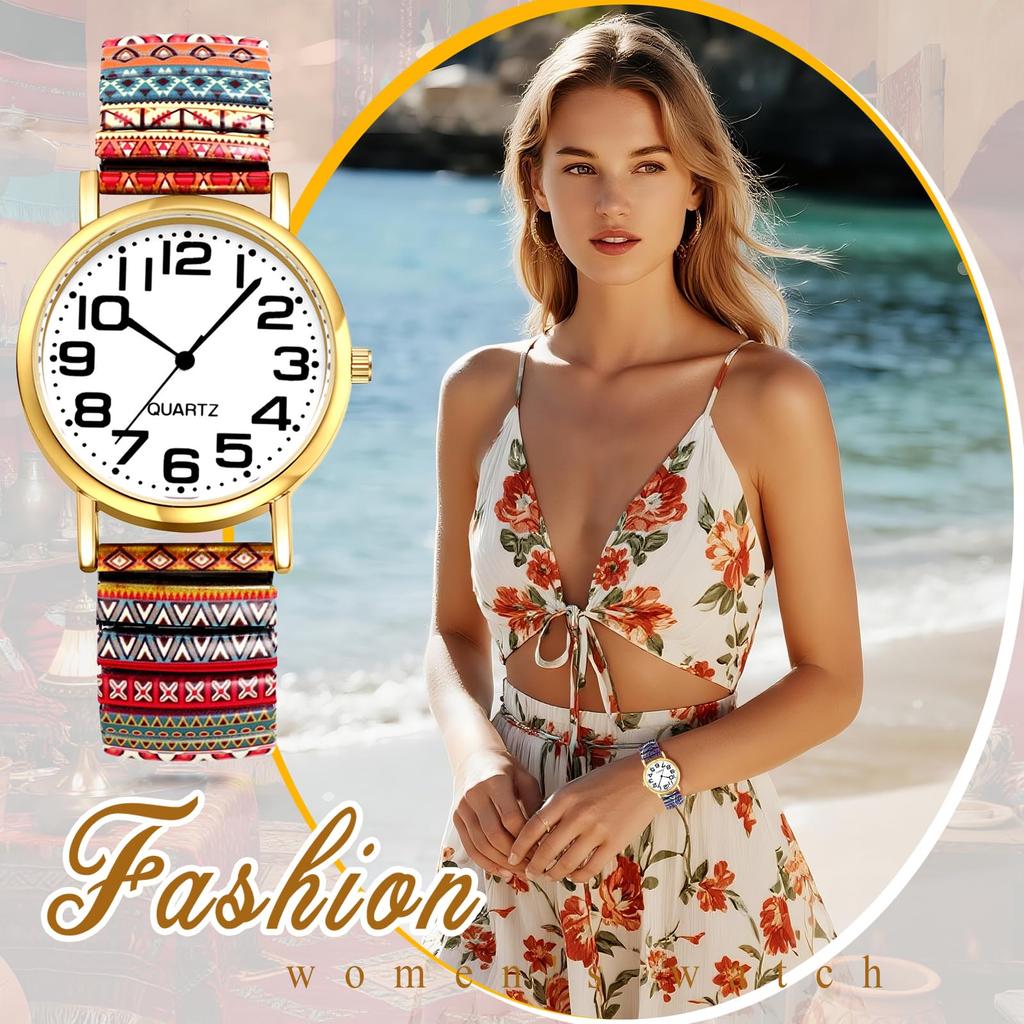 Women's Watch with Stainless Steel Strap, Analog, and Waterproof Design: Bohemian Antique Fashion Accessory - Perfect Valentine's Day or Christmas