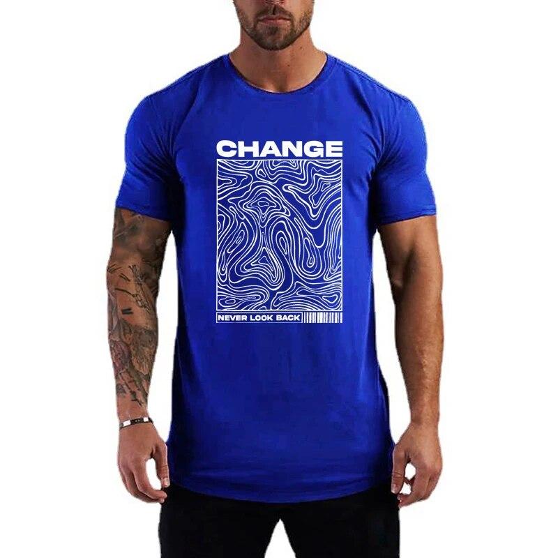 Do The Work  Summer Fashion Casual Men Fitness Bodybuilding Cotton O-neck Silm Fit Breathable T-shirts Plus Size