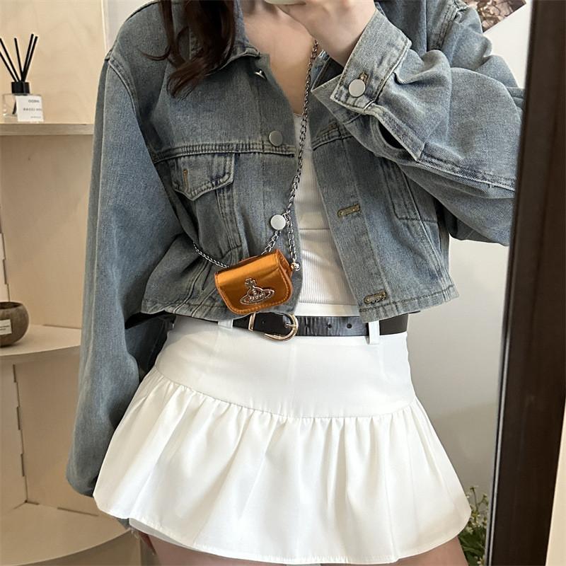 Trendy Black Pu Waist Chain Bag For Women Stylish Mini Crossbody Purse Ideal For Everyday Use