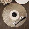 Runde geflochtene Platzsets 4er-Set Tischsets für Esstische Gewebte Waschbare Rutschfeste Platzsets