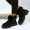 2025Thick Plush Snow Boots Women Faux Suede Non-slip Winter Boots Woman Keep Warm Cotton Padded Shoes Platform Ankle Booties