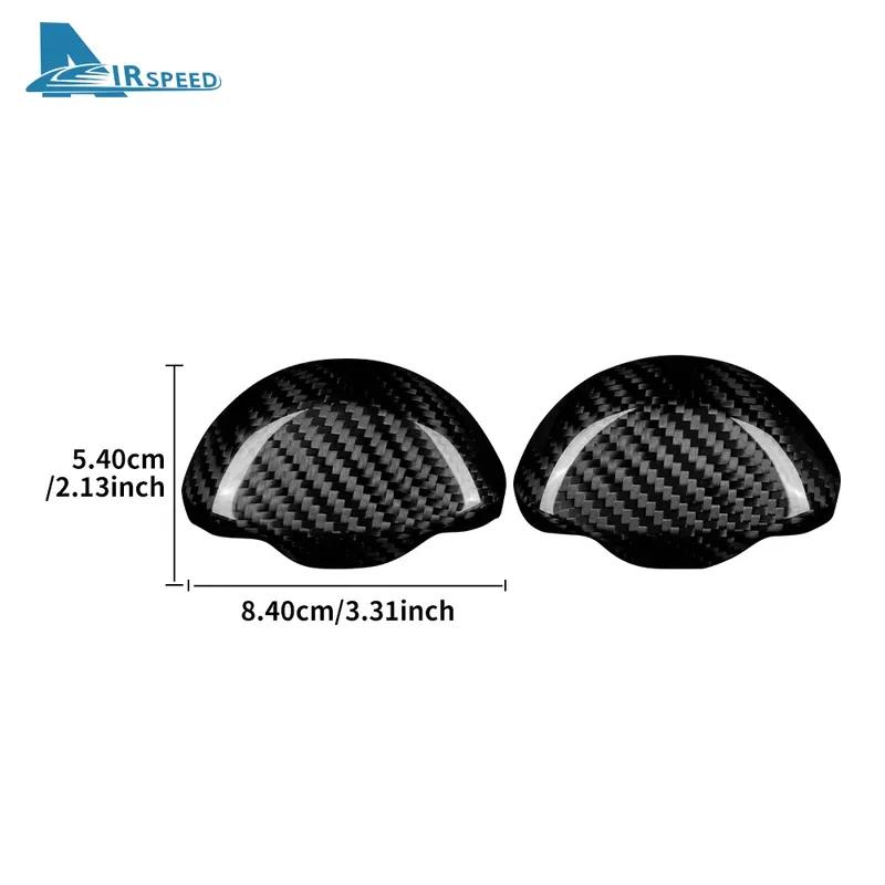 Real Dry Hard Carbon Fiber LHD RHD Car Seat Belt Interior Cover For Abarth 595 695 595C 695C Fiat 500 500C 2008-2024 Sticker