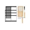 Jewelry Organizers Mesh Grid Design Suitable for Displaying Earrings Necklaces Rings Home or Shop Use Iron Wood Texture