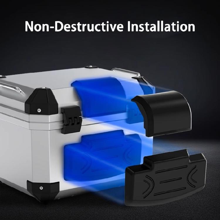 Motorcycle Top Box Backrest Cushion 45L Aluminum Trunk Ergonomic Design Long Ride Comfort Solution