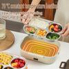 Stainless Steel Food Electric 5-grid Large Lunch Box,no Water Injection Heating,can Be for Car Charging Insulated Lunch Box