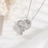 Valentine's Day Heart Rose Diamond Pendant Necklace: European & American Style