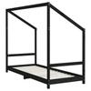 Kids  Bed Black 80 x 200 cm Solid Pine Wood