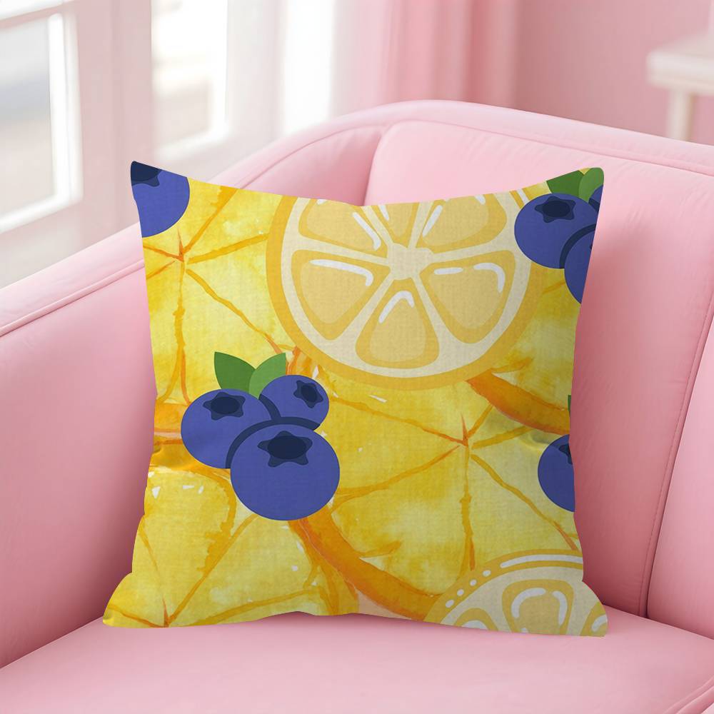Fruit Lemon Pillow Cover Design Cushion Cover Decor Holiday Decorati