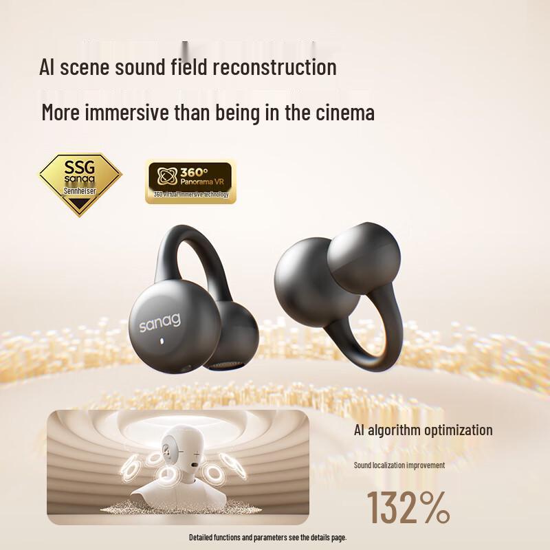 SANAG Z37 Ear-Clip Bone Conduction Concept Wireless Bluetooth Sport Earbuds