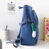 Four-Piece Backpack Set Girls Large Capacity Backpack Solid Color Junior High School Student School Bag