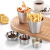 Stainless Steel Silver Sauce Dishes Appetizer Seasoning Tray French Fries Ketchup Cup Hot Pot Dipping Bowl Specialty Tableware