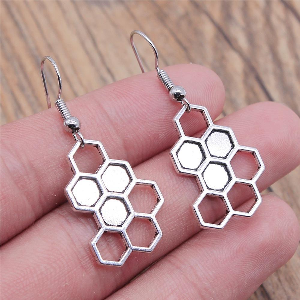 27 Styles Honey Bee Honeycomb Earrings Fashion Temperament Versatile Small Earrings Elegant Ladies Jewelry