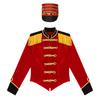 Womens Ringmaster Costume Circus Carnival Party Long Sleeve Stand Collar Fringe Shoulder Jacket Coat Hat Set