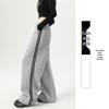 Women's American-Style Sweatpants with Side Stripe - High Waist, Slimming, Wide Leg - Spring/Autumn 2024