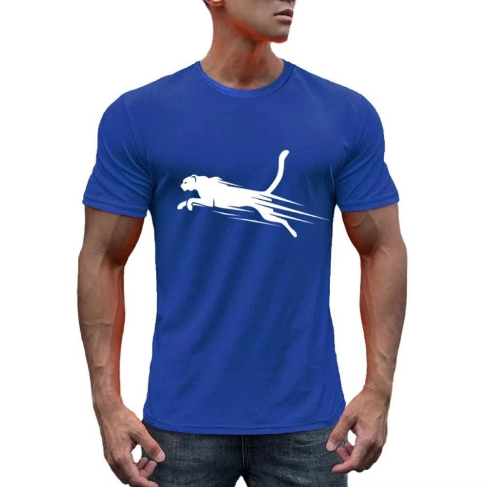 New Men'S T-Shirt Summer Quick-Drying Fitness T-Shirt Simple Fashion Casual O-Neck Loose Breathable Mesh Oversized Sports Top