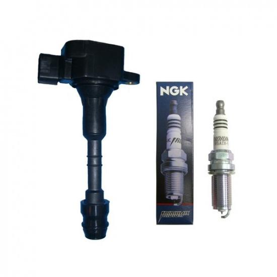AD Auto Parts Ignition Coil +  4469 Spark Plug Set For Nissan Infiniti