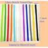 6pcs Towel Bands Silicone Rubber Towel Bands 12x0.4 inches for Beach Chair Stretchable Chair Bands Beach Towel Clips for Beach Pool & Cruise Chairs
