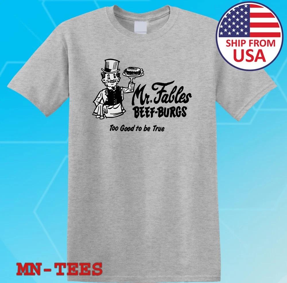 Mr. Fables Beef Burgs Restaurant Grey Size S-5XL 4XL