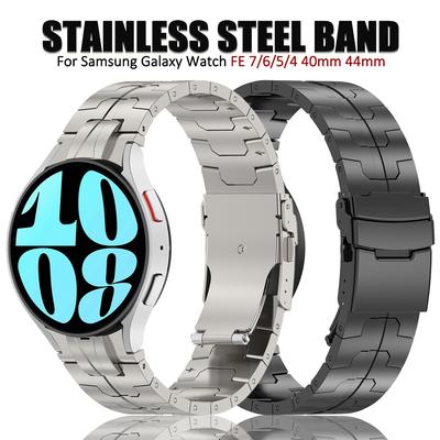 No Gap Stainless Steel Bracelet for Samsung Galaxy Watch 7 6 5 40mm 44mm 6Classic 47mm 43mm Luxury Men Band for Galaxy 5Pro 45mm