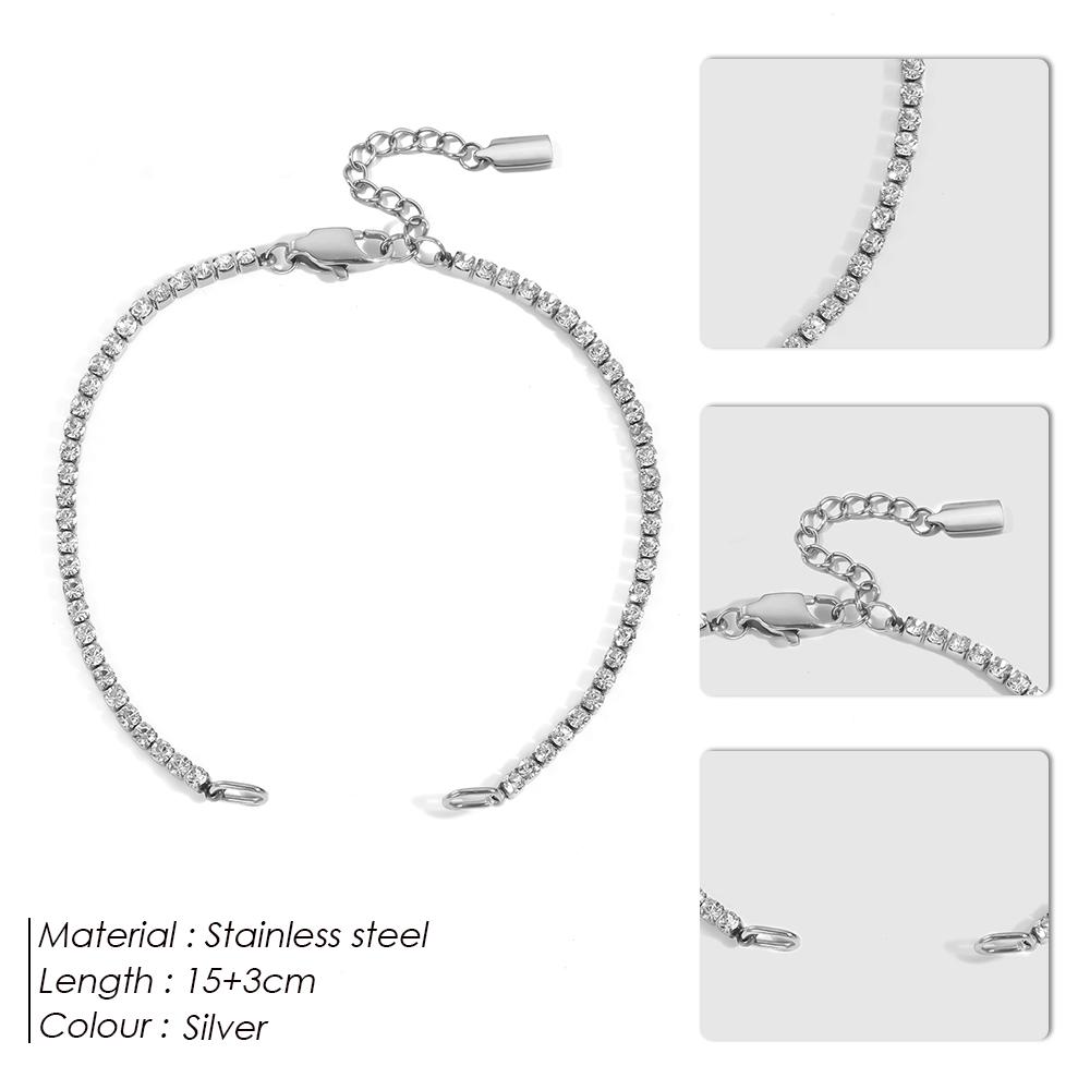EManco Adjustable Stainless Steel Chain with Lobster Claw Clasps and Extension Chain DIY Jewelry Bracelet Making Dropshipping
