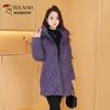 Woodpecker Women's Korean Style Hooded Mid-Length Down Jacket