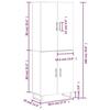 VidaXL Buffet haut Chêne fumé 69,5x34x180 cm Bois d'ingénierie 3195704