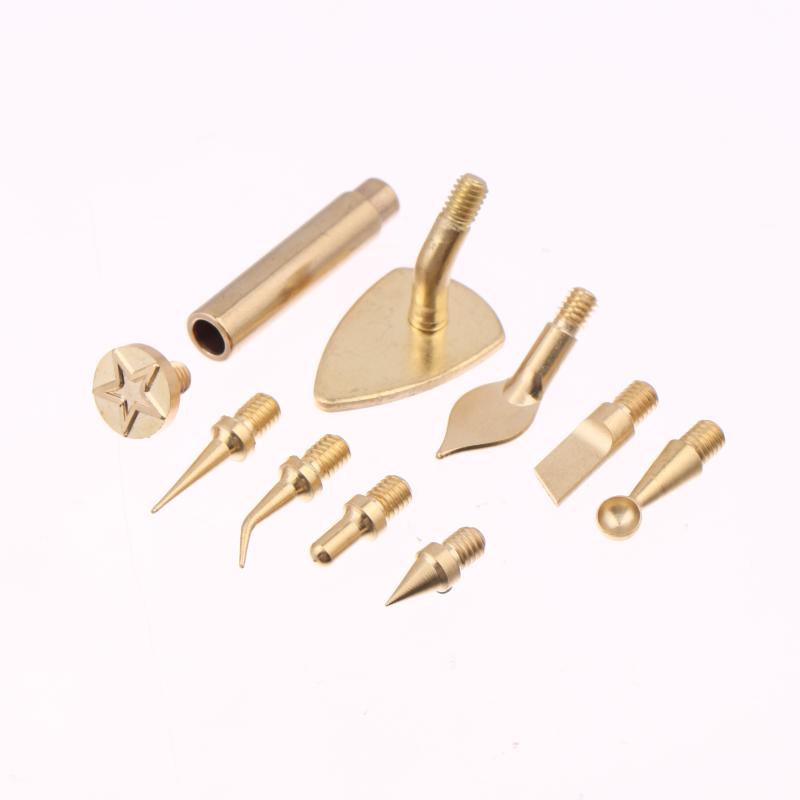7/9/10Pcs Heat Insert Nut Iron Tip M2 M3 M4 M5 M6 M8 Brass Thread Embedded Kit Tool For Plastic 3D Printer Soldering Iron
