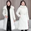 Winter New Style Figure-flattering Over Knee Medium and Long Cotton-padded Clothes 2025 Down Cotton Coat