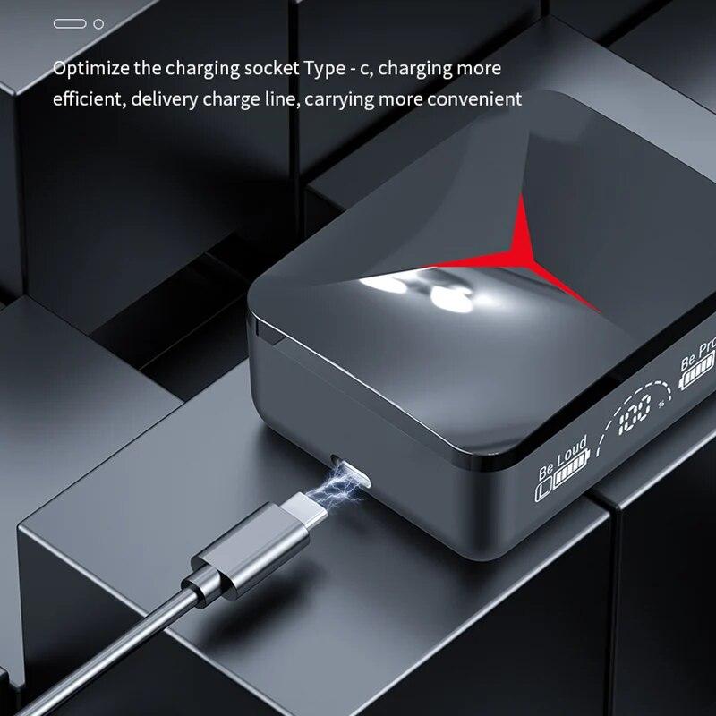 M90 Pro Bluetooth 5.3 Earphones True Wireless Headphone Touch Control Gamer Headset HIFI Stereo Noise Reduction earbuds With Mic
