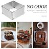 Square Mousse Mold Stainless Steel Cake Ring Silver Baking Tool Non Stick Easy To Clean Reusable Perfect for DIY Cooking Baking