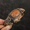 Sunstone Cuff Bracelet Copper Wire Wrapped Bangle Adjustable Bangle Sunstone Gemstone Stylish Jewelry Handmade Cuff Bracelet Wire Wrap Cuff