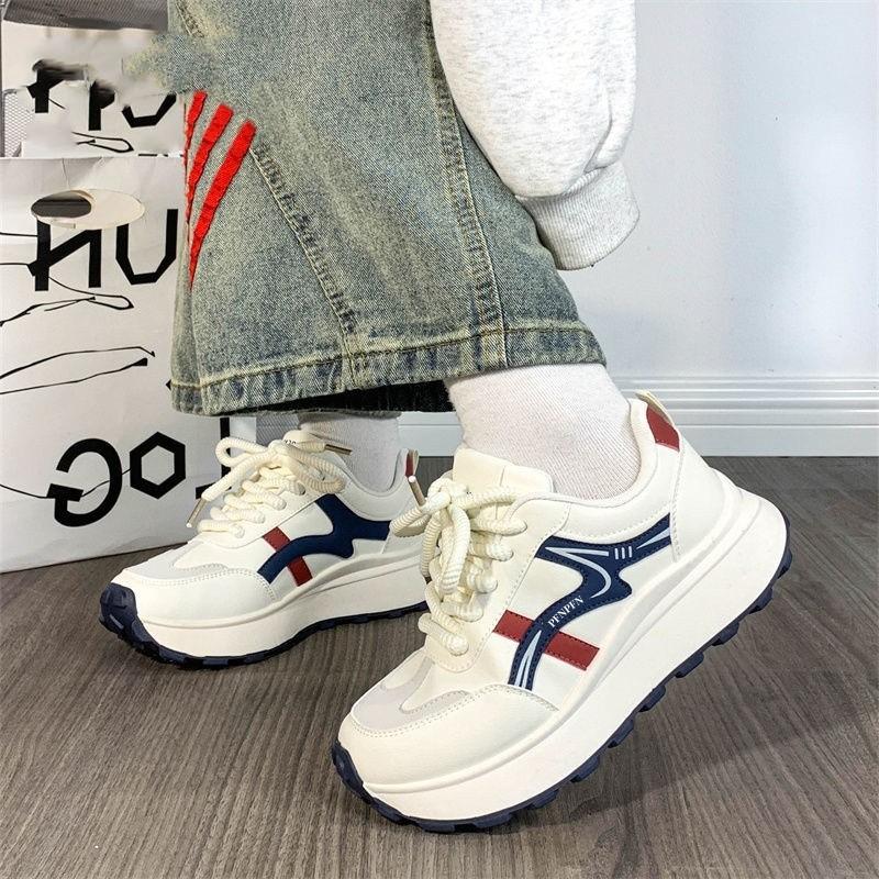 Platform sneakers women's original design versatile 2025 spring and autumn new versatile retro height-increasing dad shoes ins tide