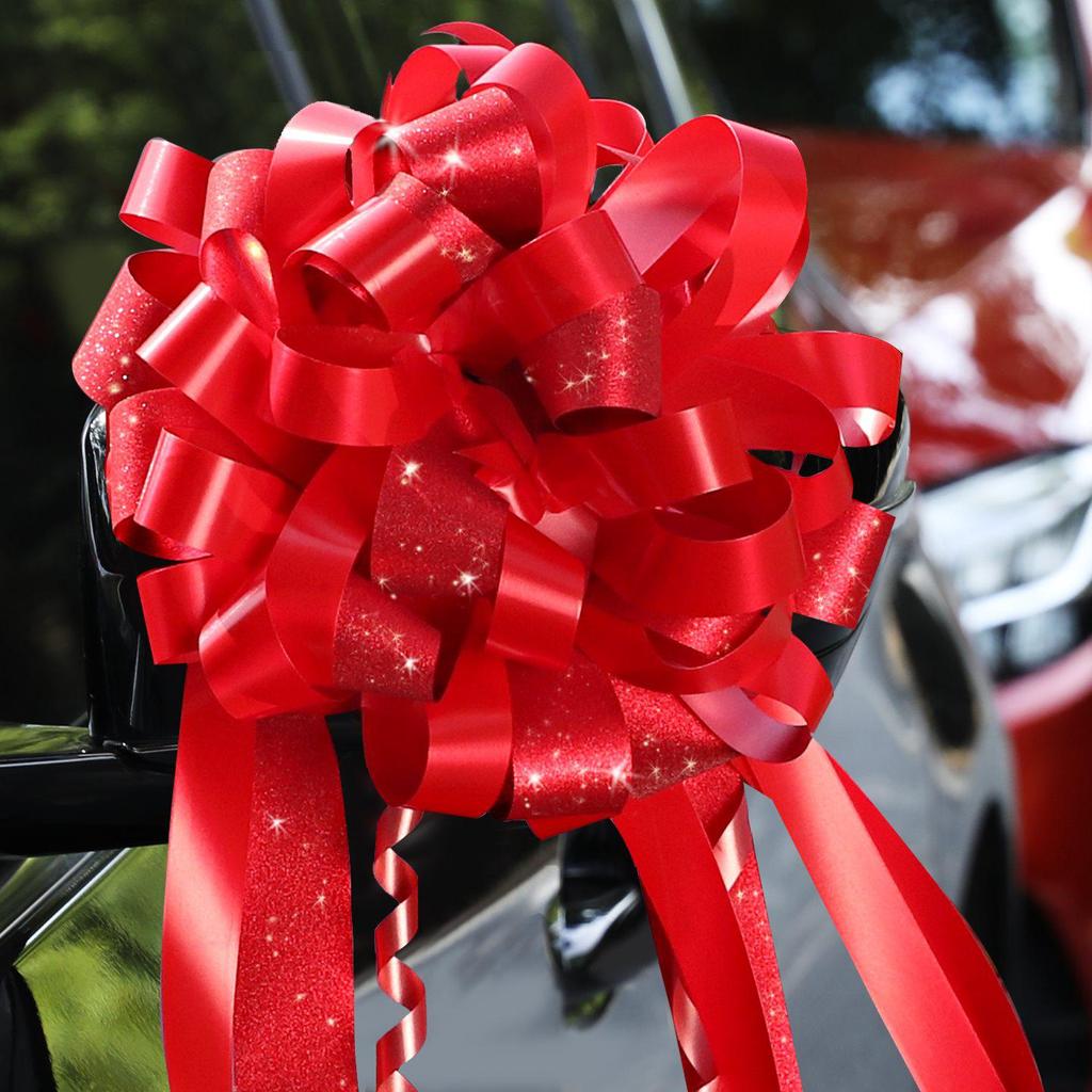 Wedding Car and Room Decor Set with Ribbons and Butterflies