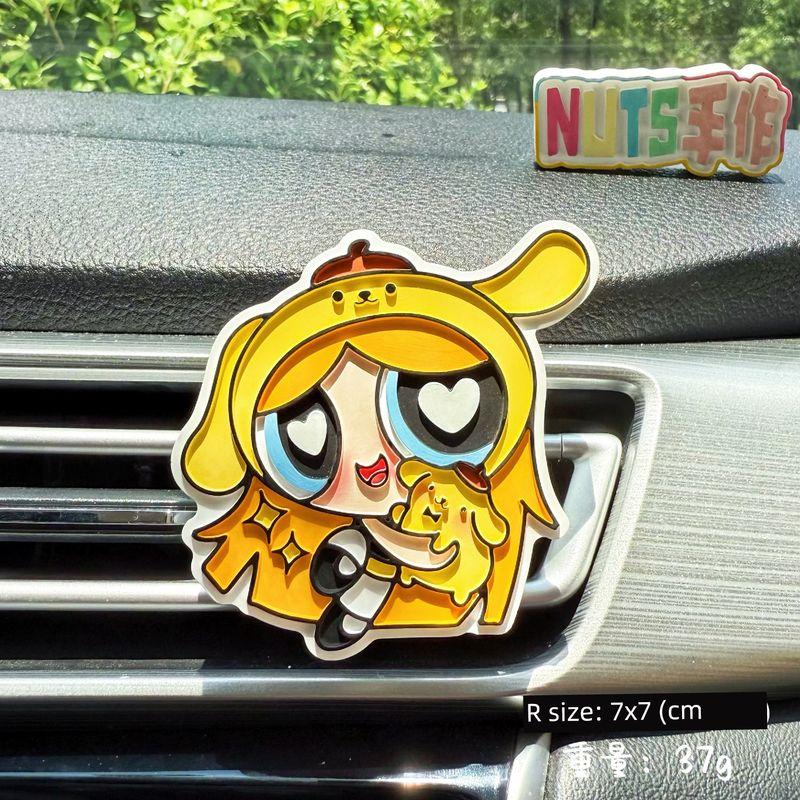 Powerpuff Girls Sanrio Car Air Vent Aromatherapy Stone Essential Oil Creative Handmade Cute Gift