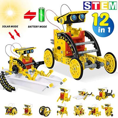 12 in 1 Wissenschaftsexperiment Solarroboter-Spielzeug DIY-Baukasten Lernwerkzeug Bildungsroboter Technologische Gadgets Kit für Kinder