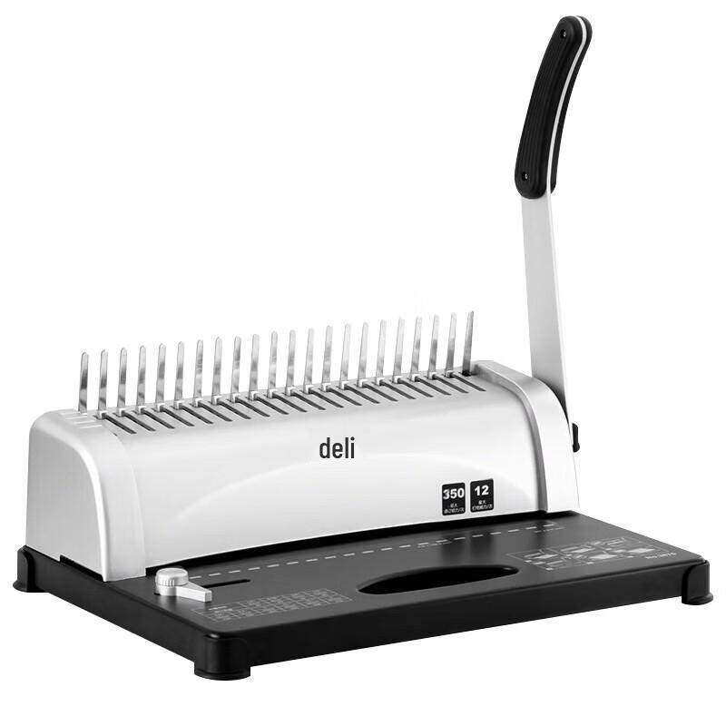 Deli 21-Hole Manual Comb Binding Machine CN plug (adapter included)