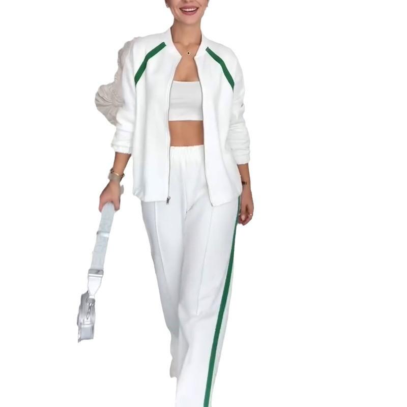2024 Europe, America, Amazon cross-border women's clothing, new sports contrasting colors, casual and comfortable fashion loose pants