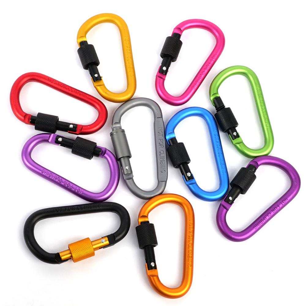 LIWEISDSDFS D-Ring Climbing Carabiners Hiking Karabiner Clip High Strength Key Chain Hook For Camping Hiking Sports Blue