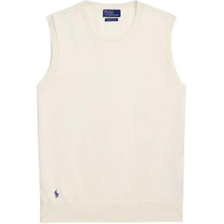 

Polo Ralph Lauren Однотонный Вязаный Жилет без Рукавов с Круглым Вырезом Женские топы Белый WMPOSWENC021156-101