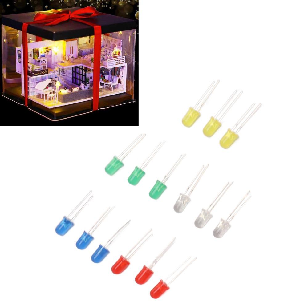 100PCS 5 Color Light Emitting Diodes ABS LED Assortment Kit Easy LED Diode Lights  Arduino
