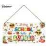 Wall Art for Porch Summer Wooden Hanging Sign, Beach Theme Welcome Sign Front Door Decor with Rope, Colorful Hanger Seasonal Farmhouse House