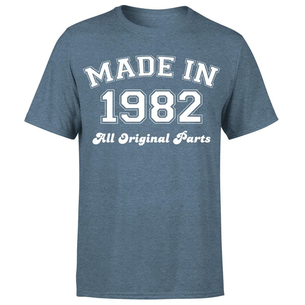 Made in 1982 All Original Parts TShirt 43rd Birthday Unisexs Gift Ideas