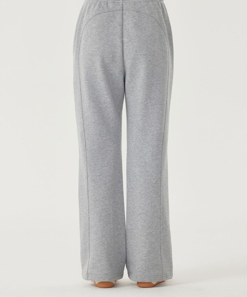 COVERNAT WOMAN Semi Bootcut Sweatpants Melange Gray