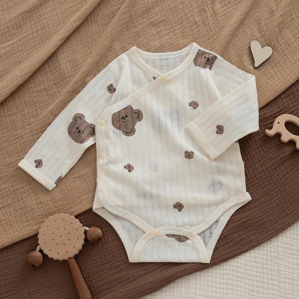 Ultra-dünner Sommer Baby Body - Langarm, Reine Baumwolle, Ohne Etikett, Atmungsaktiv, Bauchschutz