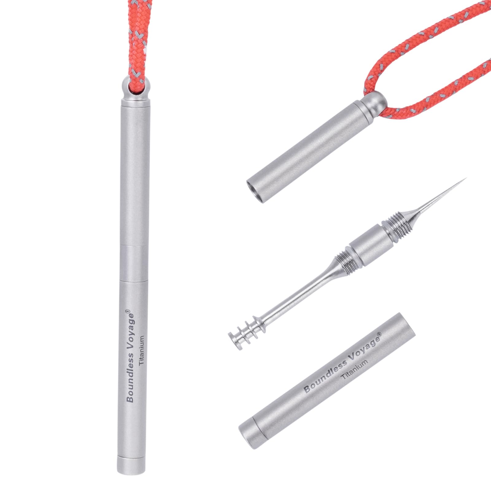 

Boundless Voyage Titanium Spiral Fruit Floss Travel Kit Toothpick, Shape, 2-Way, Portable, Convenient, Stylish, Lightweight, Washable,