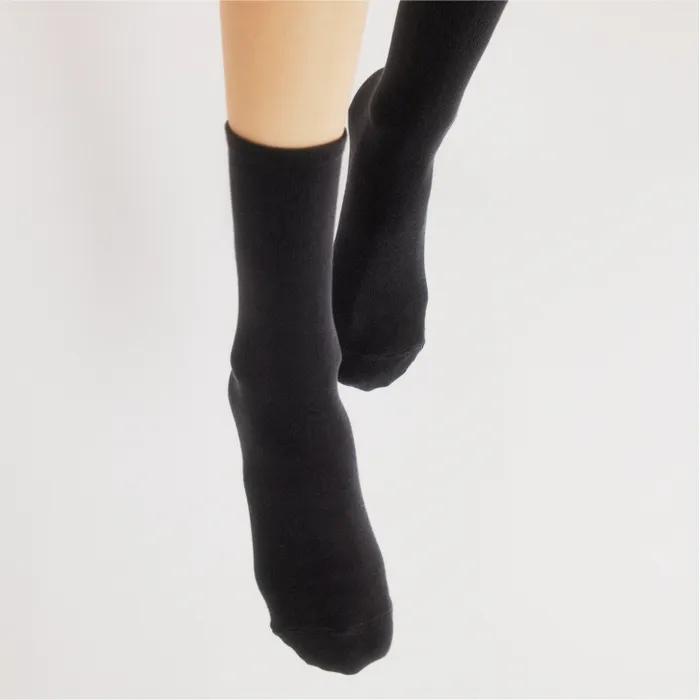Charcoal Solid Color Long Socks