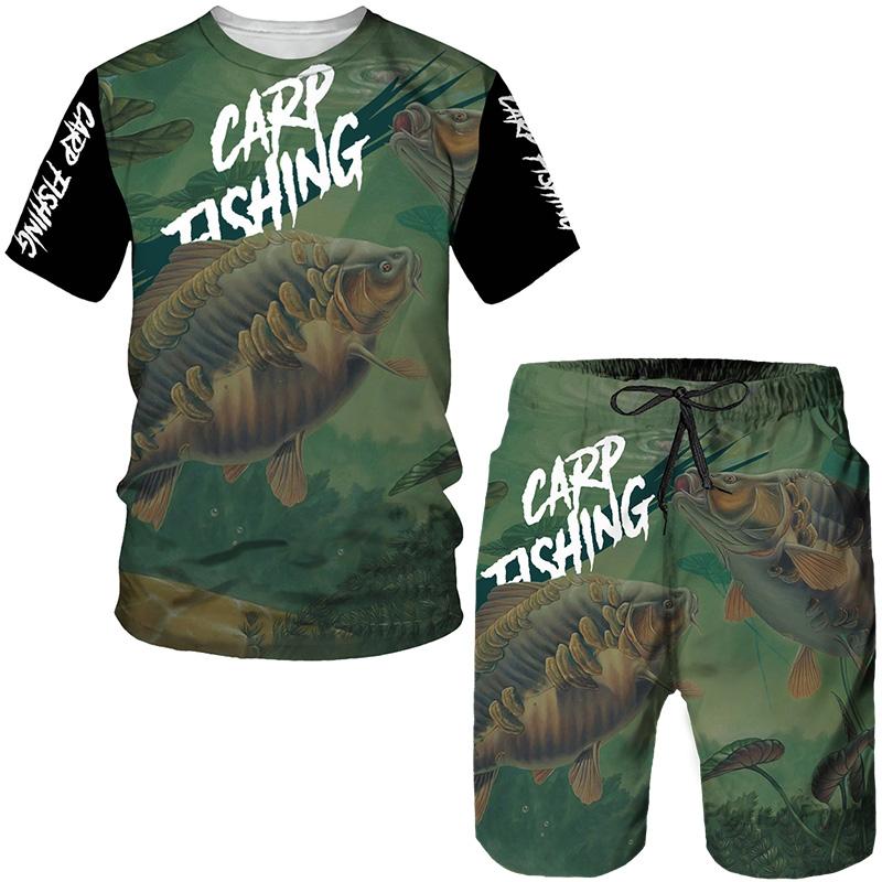 Neueste Tier Angeln 3D Gedruckt T-shirt/Anzug Harajuku Männer Frauen Camo Jagd Camping Kleidung Hip Hop Streetwear T-shirts und Shorts Set