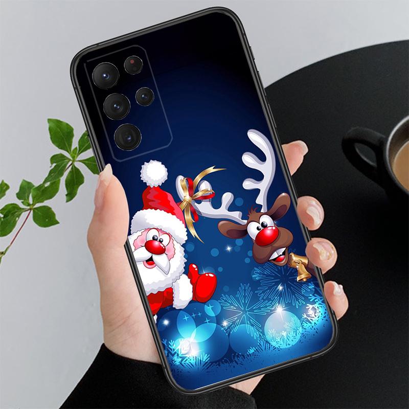Christmas Santa Deer Snowman Phone Case For Samsung S25 S24 S23 S22 S21 S20 Ultra S20 S22 S21 S23 S20 FE Samsung S25 S24 Plus